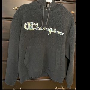 Champion LIFE Mens Large Exclusive Sherpa Pullover Hoodie